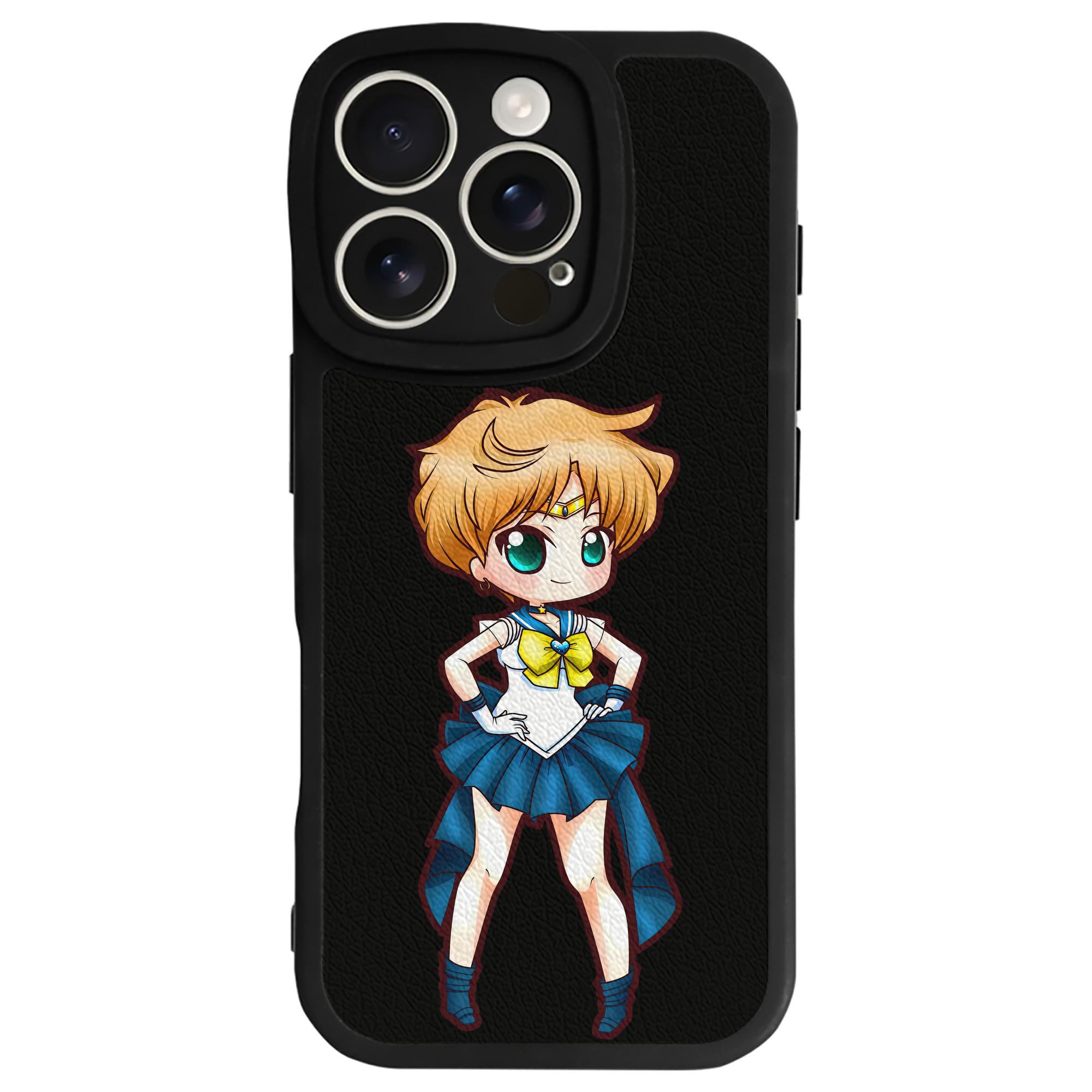 （画像用） 美少女戦士セーラームーン 天王はるか Sailor Moon Tenoh Haruka 【iPhone 16シリーズ対応】シリコンスマホケース（レザー調） 材質：シリコン